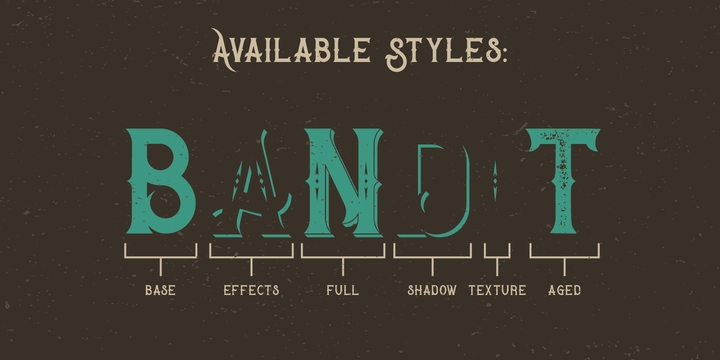 Пример шрифта Bandidas #3